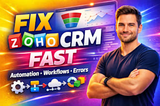 fix zoho crm automation, workflows, errors and pipeline issues fast