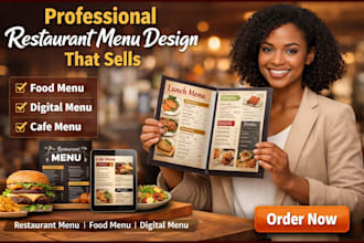 design professional restaurant menu food digital cafe menu fast in 3 to 5 hours