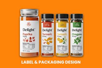 do modern label design for seasoning, hot chilli sauce, spice