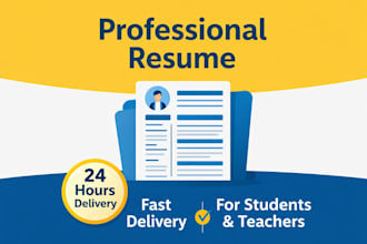 create professional canva resume for students and teachers