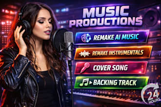 remake ai music ,cover song ,instrumentals and backing track in any genre