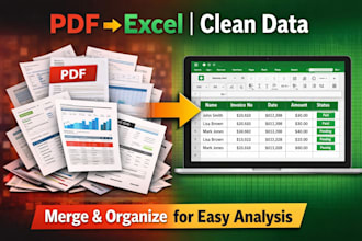 merge PDF to excel data