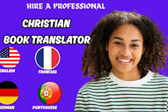 translate edit, christian theology book from english to spanish, french japanese