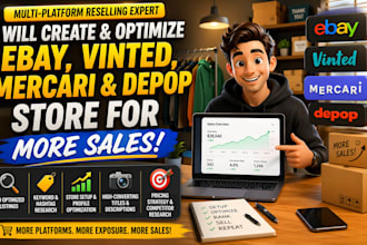 create and optimize your ebay, vinted, mercari, depop store for more sales