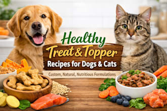 create custom healthy pet care recipes and nutrition plans for dogs and cats