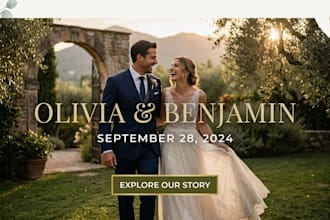 design luxary wedding digital invitations website