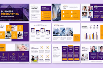 create canva slides, slide deck, business presentation and powerpoint slides