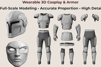 do 3d cosplay creation 3d mask 3d armor 3d wearable armor 3d cosplay helmet