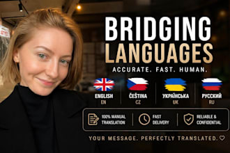 translate in english, czech, russian, ukrainian