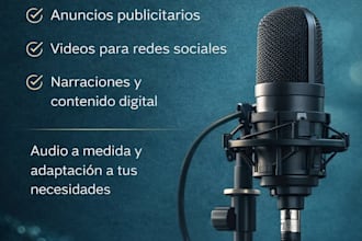 voz en español para narraciones, anuncios y contenido digital