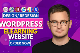 build lms educational course website elearning website using learndash, docebo