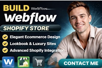 build webflow shopify store webflow e commerce lookbook luxury boutique website
