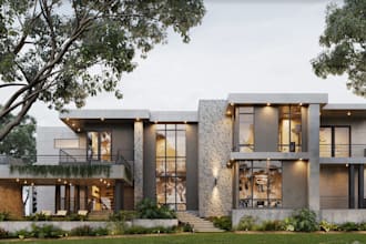 design cgi for property showcase, interior design in 3ds max, vr exterior tour