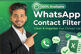 filter and clean your contact list for whatsapp campaigns