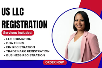 do US llc, pllc, lp registration with ein number and dba filing