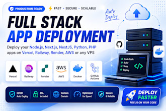 setup mern stack app on AWS, railway, render, vercel or gcp