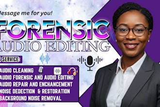 do forensic audio editing, audio quantization, background noise reduction