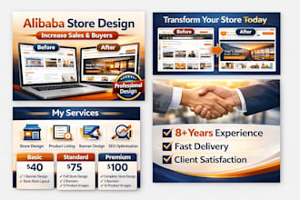 design alibaba storefront design and redesign alibaba  storefront for more sales