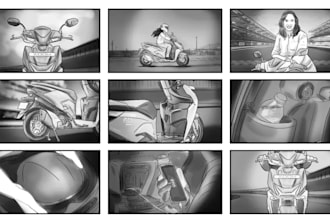 draw storyboard commercial film animation storyboard scene frame artist
