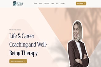 design wix life coach website mindset coaching website online coaching website