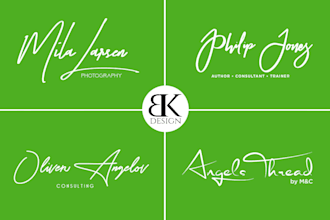 design signature artistic handwritten signature logo or autograph