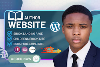 design author website, book author website, ebook website, author landing page