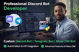 create custom discord bot, discord bot automation, python discord bot