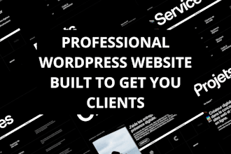create a professional wordpress website that converts visitors into clients