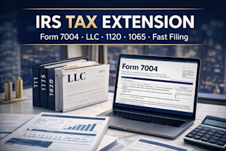 efile irs form 7004 business tax extension for llc, 1120, 1065