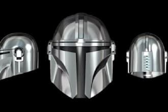 create costume 3d model for cosplay, helmet, armor, weapon for 3d printing