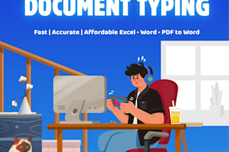 data entry, excel work and document typing