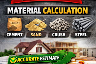 create professional rcc slab lenter estimation with material cost
