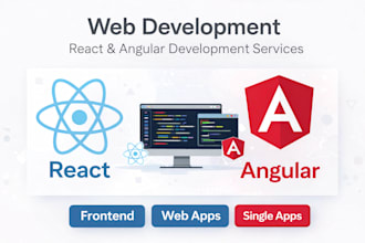 develop web application in react and angular