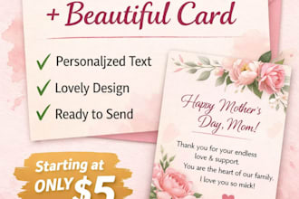 design a heartfelt personalized mothers day message card