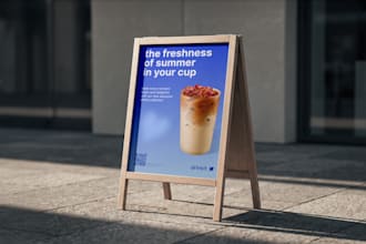 create promotional posters for your new product