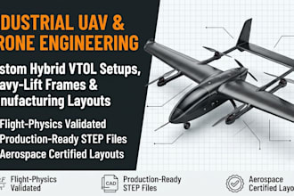 do aircraft design, vtol uav, and drone manufacturing layouts