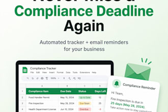 set up a compliance deadline tracker for your business in google sheets