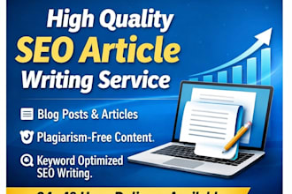 write SEO blog articles and blog posts