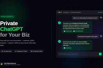 set up a private chatgpt for your business documents on your server
