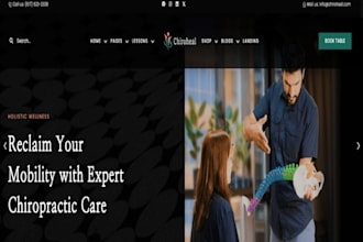 design wix chiropractor website chiropractic booking wellness clinic website
