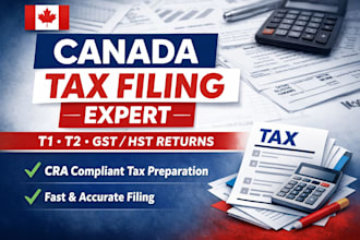 do canada tax filing, t1 t2 returns and gst hst filing