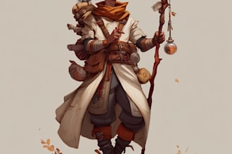 design awesome character dnd rpg fantasy cartoon art and map