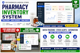 setup healthcare inventory management system for pharmacy or medical supplies