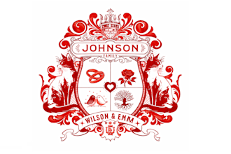 do custom coat of arms family crest heraldry logo design