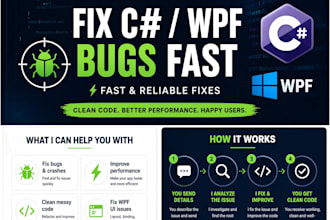 fix bugs, improve performance in your csharp or wpf application