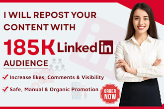 share your content with linkedin 185k audience, shoutout, promote