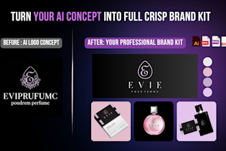 vectorize your ai logo concept and design a full brand kit
