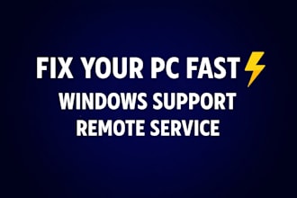 fix your slow windows PC and errors remotely fast