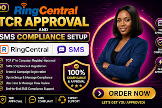 do ringcentral tcr approval and SMS compliance setup
