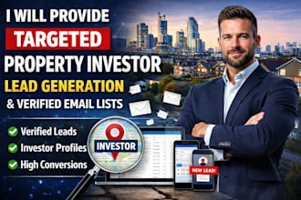 provide targeted property investor lead generation and verified email lists